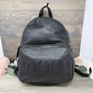 DKNY Tilly Black Zipper Top Backpack Purse